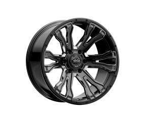 Wheels - Rough Country - Torque TW405 Pulse - Gloss Black with Milled Accents